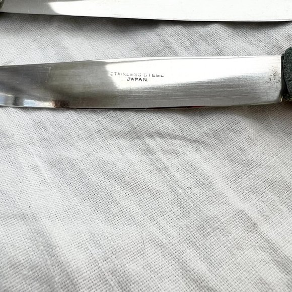 Vintage ceramic fruit and cheese knives Set of 5 Made in Japan - Picture 5 of 10